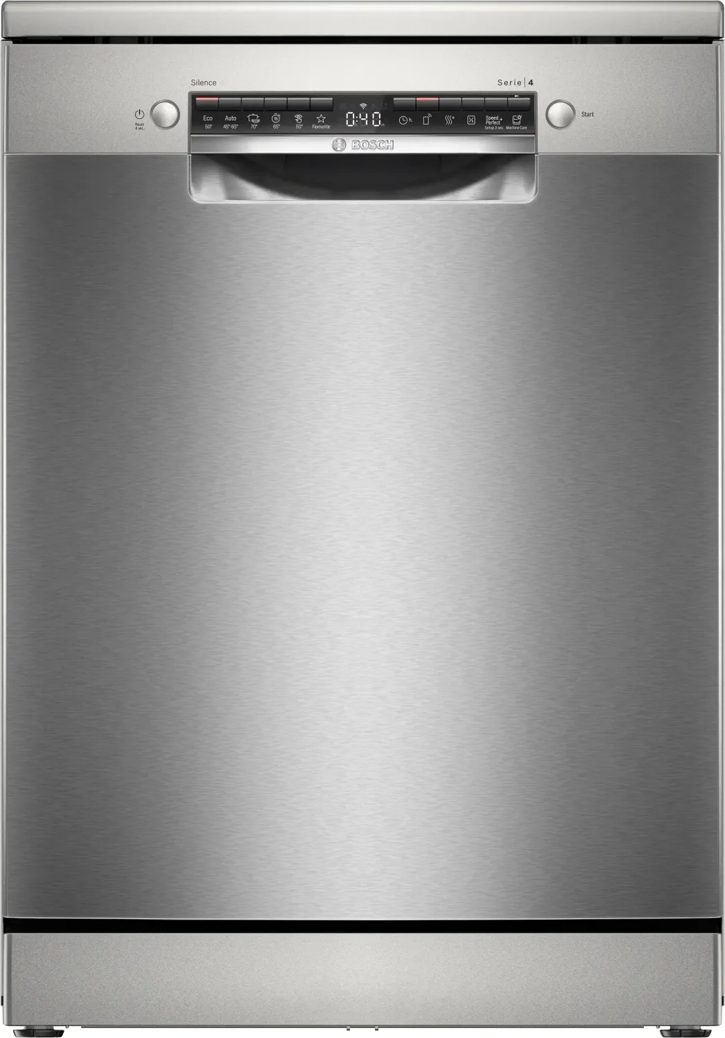 Geschirrspüler Freistehend 60 Cm Mit Besteckschublade Bosch Serie 4 SMS4HVI00E Freistehender Geschirrspüler, 60 cm, Silver