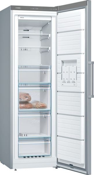 Bosch Serie 4, Freistehender No Frost Gefrierschrank, 186 x 60 cm, Edelstahl-Optik GSN36VLEP