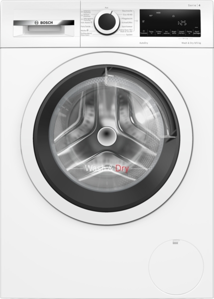 Bosch Waschtrockner, 9/5 kg, Waschen und Trocknen bis zu 5 kg in einem Arbeitsgang. 1400 U/min. Serie 4, WNA13441
