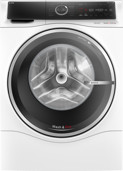 Bosch EXCLUSIV Waschtrockner 10,5 kg / 6 kg, WNC254A90 Serie 8, Das automatische Dosiersystem i-DOS. **Cashback 100 Euro Technik-Bonus