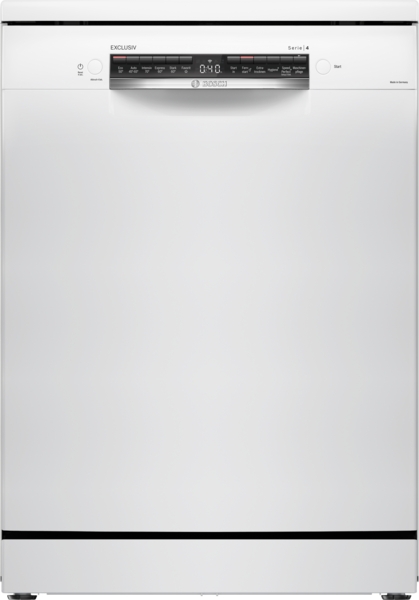 Bosch EXCLUSIV Stand-Geschirrspüler 60 cm mit Unterbaumöglichkeit, SMS4EBW03D Serie 4. Vertrauen Sie auf Effizienz, die Zeit und Energie spart!