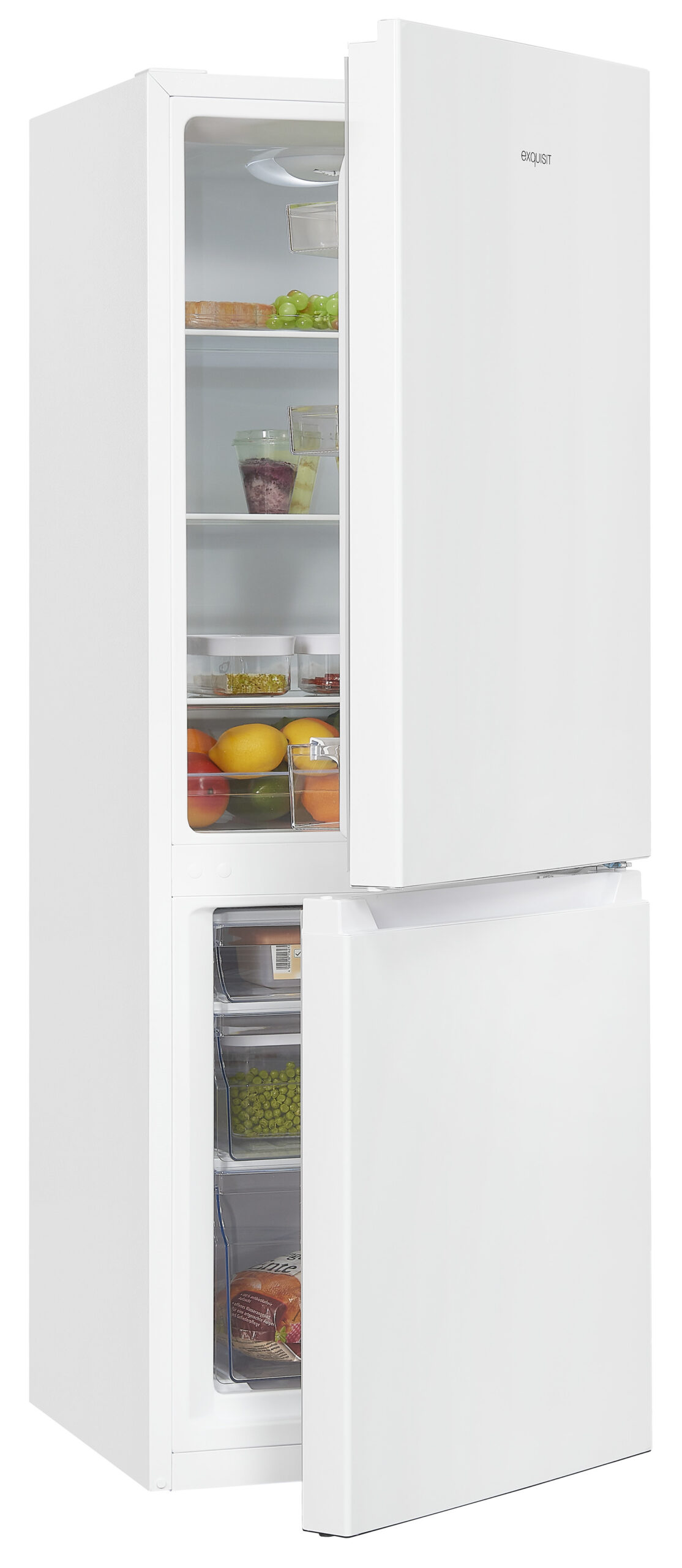 Exquisit Kühl- Gefrierkombination KGC231-60-010E weiss HxBxT 143,5 x 49,0 x 56,5 cm