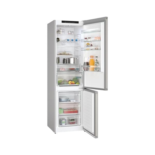 Siemens  KG39N2IBF iQ300 - Freistehende Kühl-Gefrier-Kombination mit Gefrierbereich unten - 203 x 60 cm - Gebürsteter Stahl AntiFingerprint
