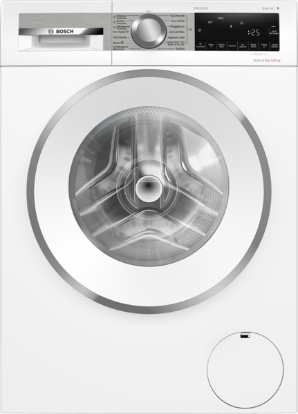 Bosch Exklusiv Waschtrockner, 9/6 kg, 1400 U/min. WNG24492 Serie 6, bis zu 6 kg Wäsche in einem Durchgang waschen und trocknen. **Cashback 100 Euro Technik-Bonus