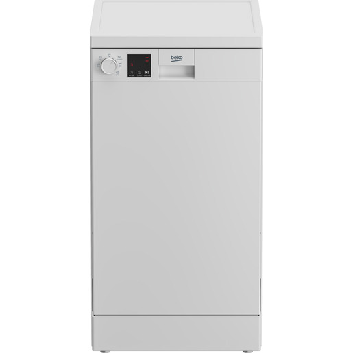Stand- Geschirrspüler 45 cm, 10 MG, LED Anzeige Weiß DVS05024W Beko