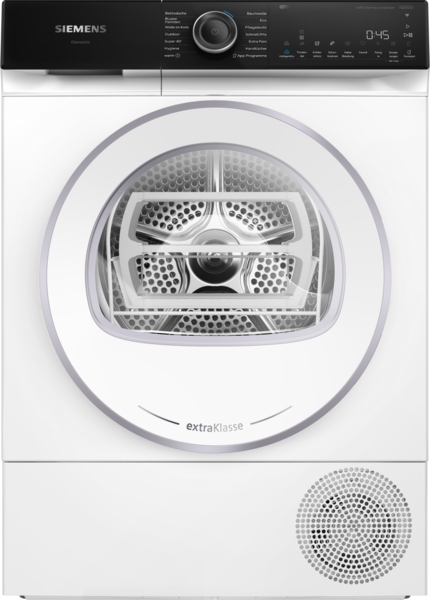 Siemens WQ45H2B90 iQ500 Wärmepumpentrockner 9 kg.  selfCleaning Condenser. Trocknet intelligent,  schnell, schonend!