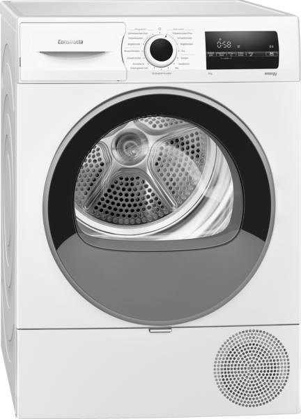 Constructa CWK6R204 Wärmepumpentrockner 8 kg. Maximaler Komfort für frische und weiche Wäsche!